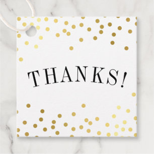 DANK U luxe stijlvolle gouden confetti spots bedan Bedankjes Labels