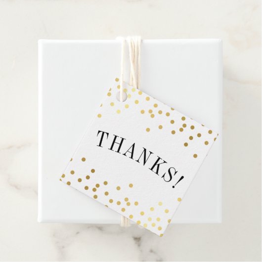 DANK U luxe stijlvolle gouden confetti spots bedan Bedankjes Labels (In situ)