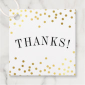 DANK U luxe stijlvolle gouden confetti spots bedan Bedankjes Labels (Voorkant)