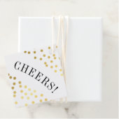 DANK U luxe stijlvolle gouden confetti vlekken pro Bedankjes Labels (In situ)