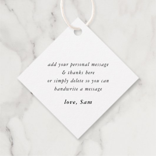 DANK U luxe stijlvolle gouden confetti vlekken pro Bedankjes Labels (Achterkant)