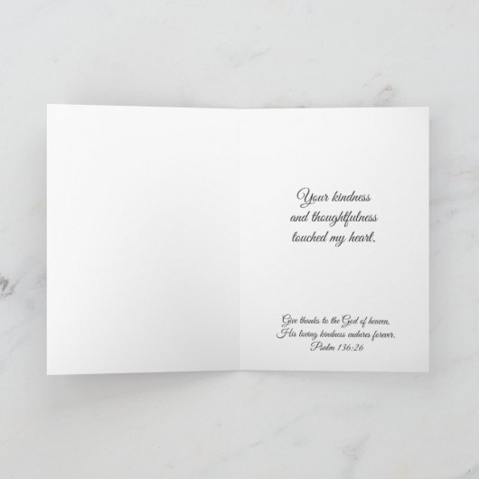 Dank U Maagd Maria met Bloemen Feestdagen Kaart (Binnen)