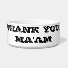 DANK U, MA'AM VOERBAKJE