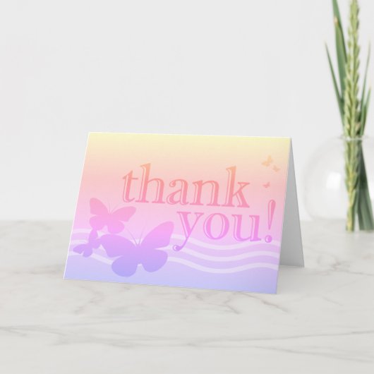 dank u maar vlinders bedankkaart (Voorkant)