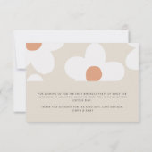 Dank u madeliefje terracotta natuurlijke verjaarda bedankkaart (Achterkant)