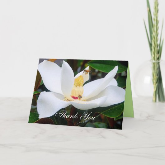 Dank u Magnolia en Honingbijen Kaart (Voorkant)