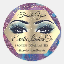 Dank U Make-up Artist Eyes Blue Roos Ronde Sticker