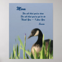 Dank u Mam Canada Goose Art gepersonaliseerd