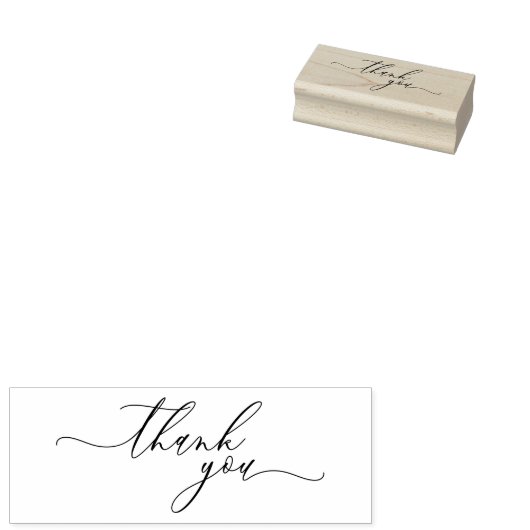 Dank u manuscript eenvoudige handtekeningsverpakki rubberstempel (Gestempeld)