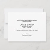 Dank u Manuscript en de Aankondiging van de Baby G (Achterkant)