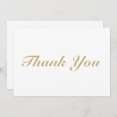 Dank u, manuscript gouden witte elegante notitieka (Voorkant / Achterkant)