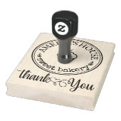 Dank u Manuscript met Hart Homemade Bakery Logo Rubberstempel (Stempel)
