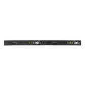 Dank u Manuscript Uw BedrijfsLogo Zwart Satijnen Lint (Voorkant)