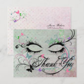 Dank u Masquerade Briefkaart (Voorkant / Achterkant)