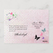 Dank u Masquerade Briefkaart (Achterkant)