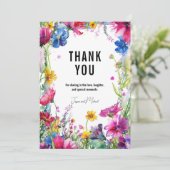 Dank U Meadow Blooms Collectie Bedankkaart (Staand voorkant)