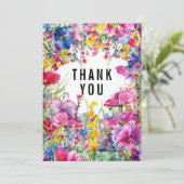 🌹🌻Dank U Meadow Blooms Collectie Bedankkaart (Staand voorkant)