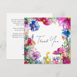 Dank u Meadow Blooms Collectie Bedankkaart
