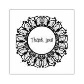 Dank u, medallion style, rubberstempel (Afrduk)