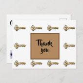 Dank u Medewerker Klantensleutel aan ons Succes Briefkaart (Voorkant / Achterkant)