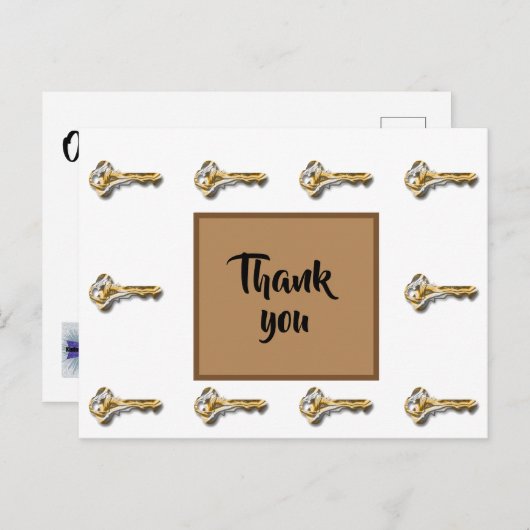 Dank u Medewerker Klantensleutel aan ons Succes Briefkaart (Voorkant / Achterkant)