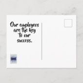 Dank u Medewerker Klantensleutel aan ons Succes Briefkaart (Achterkant)