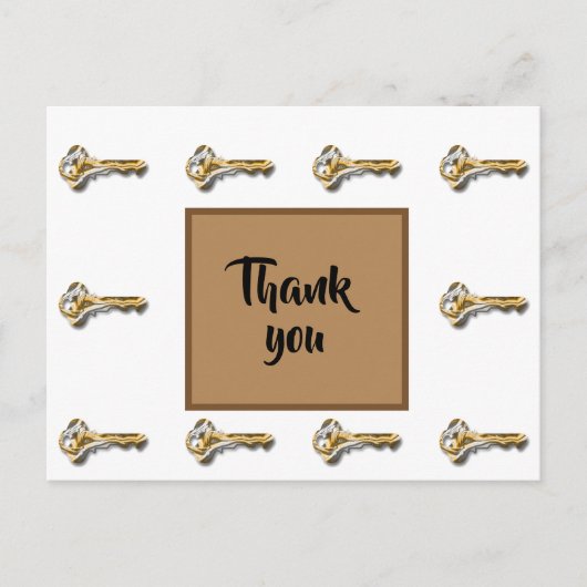 Dank u Medewerker Klantensleutel aan ons Succes Briefkaart (Voorkant)