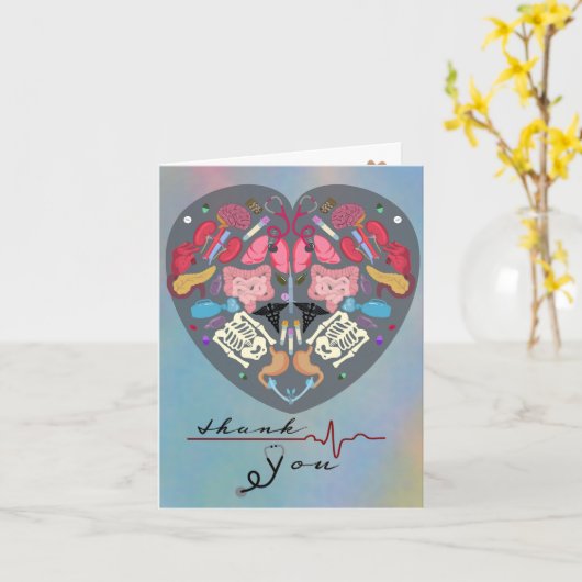 Dank u medisch kaart (Gele Bloem)