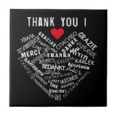 Dank u meertalige keramische Tegel uw kleuren Tegeltje (Voorkant)