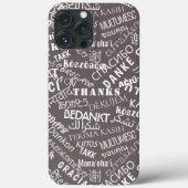 Dank u Meertalige tekst iPhone Case (Achterkant)