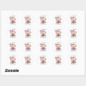 Dank u Meisje Baby shower Gift Label Sticker (Vel)