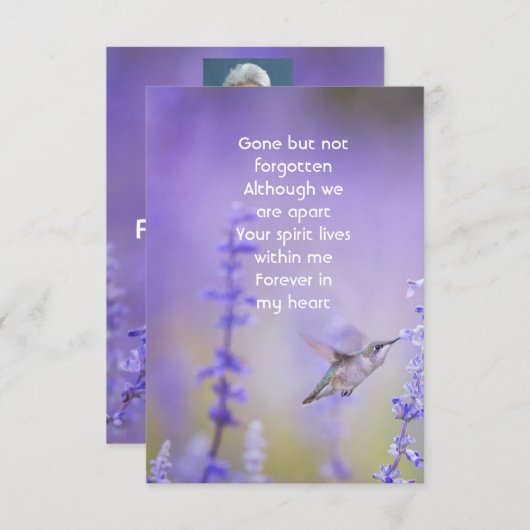 Dank u Memorial Funeral Celebration of Life Bedankkaart (Voorkant / Achterkant)