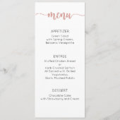 Dank U Menu Kaart, Ontvangst Menu Dank U (Achterkant)