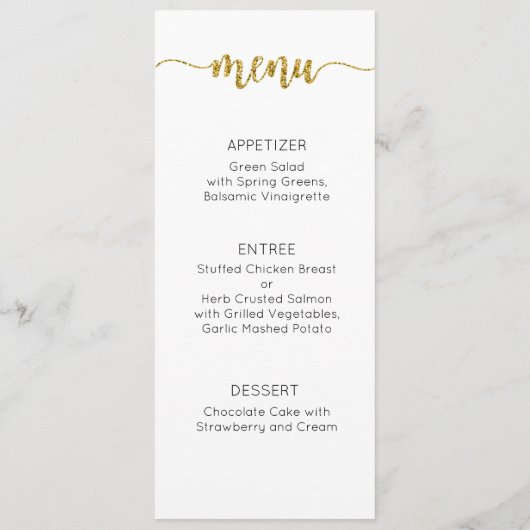 Dank u menu Kaart, receptie menu dank u (Achterkant)