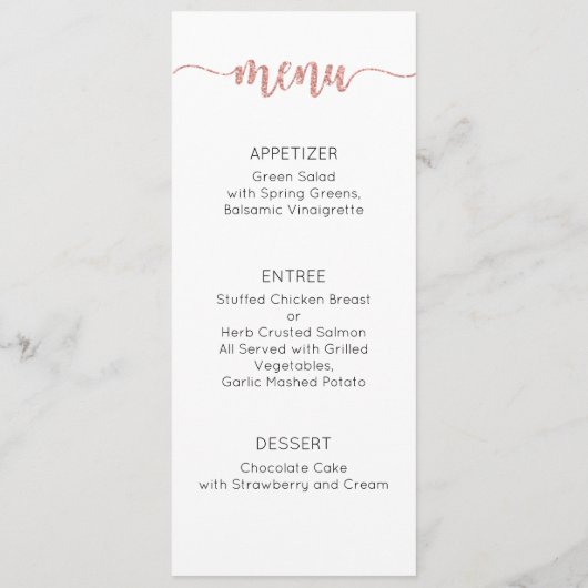 Dank u menu Kaart, receptie menu dank u (Achterkant)