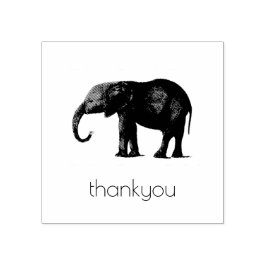 DANK U MET ELEPHANT WOOD ART STAMP RUBBERSTEMPEL
