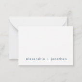 Dank u met Foto van de moderne Dusty Blue Pas getr Notitiekaartje (Voorkant)