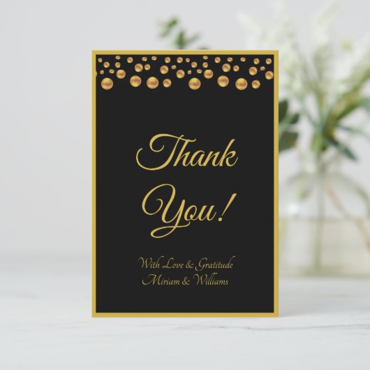 Dank U met Liefde & Dankbaarheid Bedankkaart (Staand voorkant)