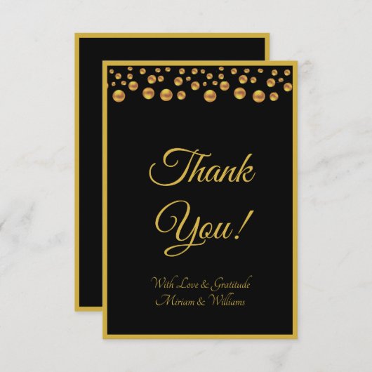 Dank U met Liefde & Dankbaarheid Bedankkaart (Voorkant / Achterkant)