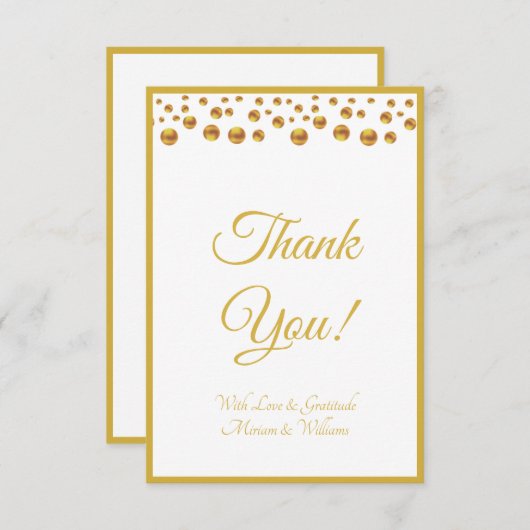 Dank U met Liefde & Dankbaarheid Bedankkaart (Voorkant / Achterkant)