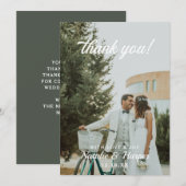 Dank u met Liefde & Joy Custom Wedding Foto Bedankkaart (Voorkant / Achterkant)