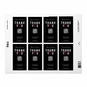 Dank u met Liefdeshart en QR Code Etiket (Full Sheet)