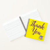 Dank u met Pansies, Paarse & Geel | Notitieboek (Binnen)