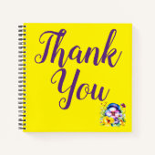 Dank u met Pansies, Paarse & Geel | Notitieboek (Voorkant)