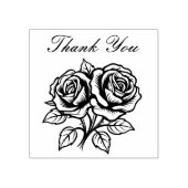 Dank u met roos rubberstempel (Afrduk)