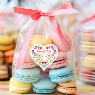 Dank u Mexicaanse Fiesta Bloemen Quinceanera Party Hart Sticker