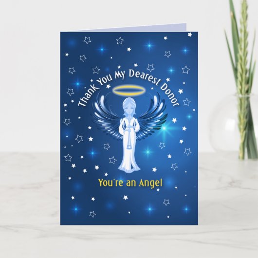 Dank u Mijn Beste Donor - Blauw Bedankkaart (Voorkant)