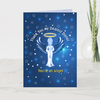 Dank u Mijn Beste Donor - Blauw Bedankkaart