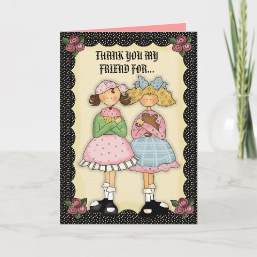 DANK U MIJN VRIEND BEDANKKAART (Voorkant)