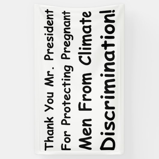 Dank u, mijnheer het President Spandoek (Verticaal)